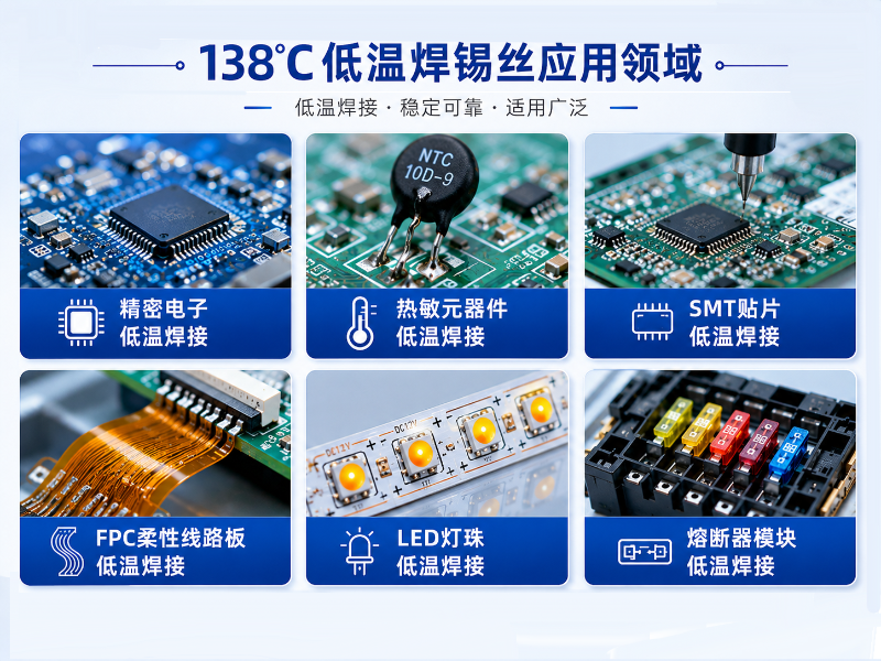 138℃低温焊锡丝应用领域